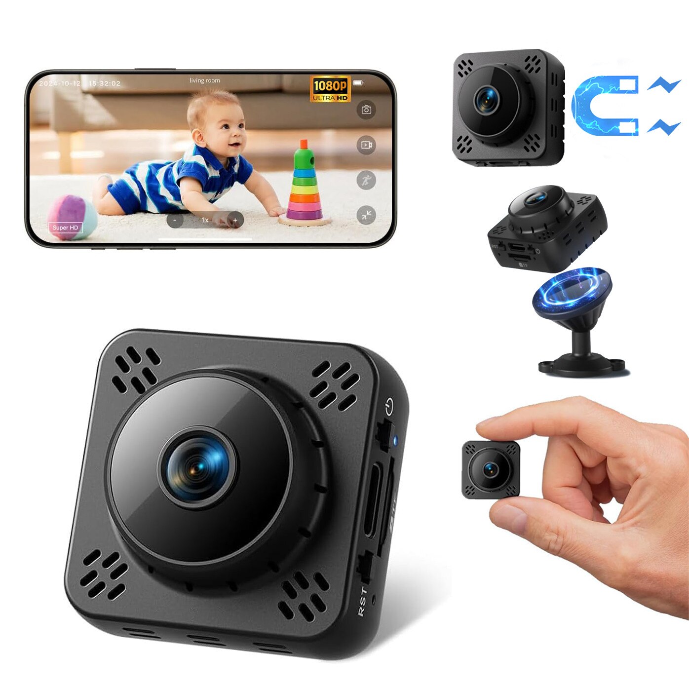 SHIJOOE 1080P Fixare Magnetica