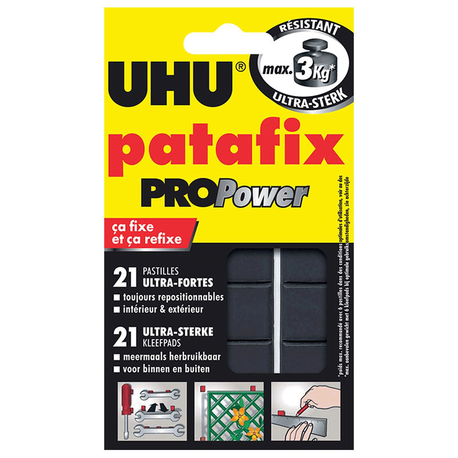 Uhu Patafix Pro Power Negru