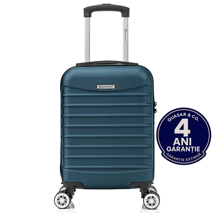 Troler cabina Quasar & Co. LINE 40x30x20 Albastru petrol