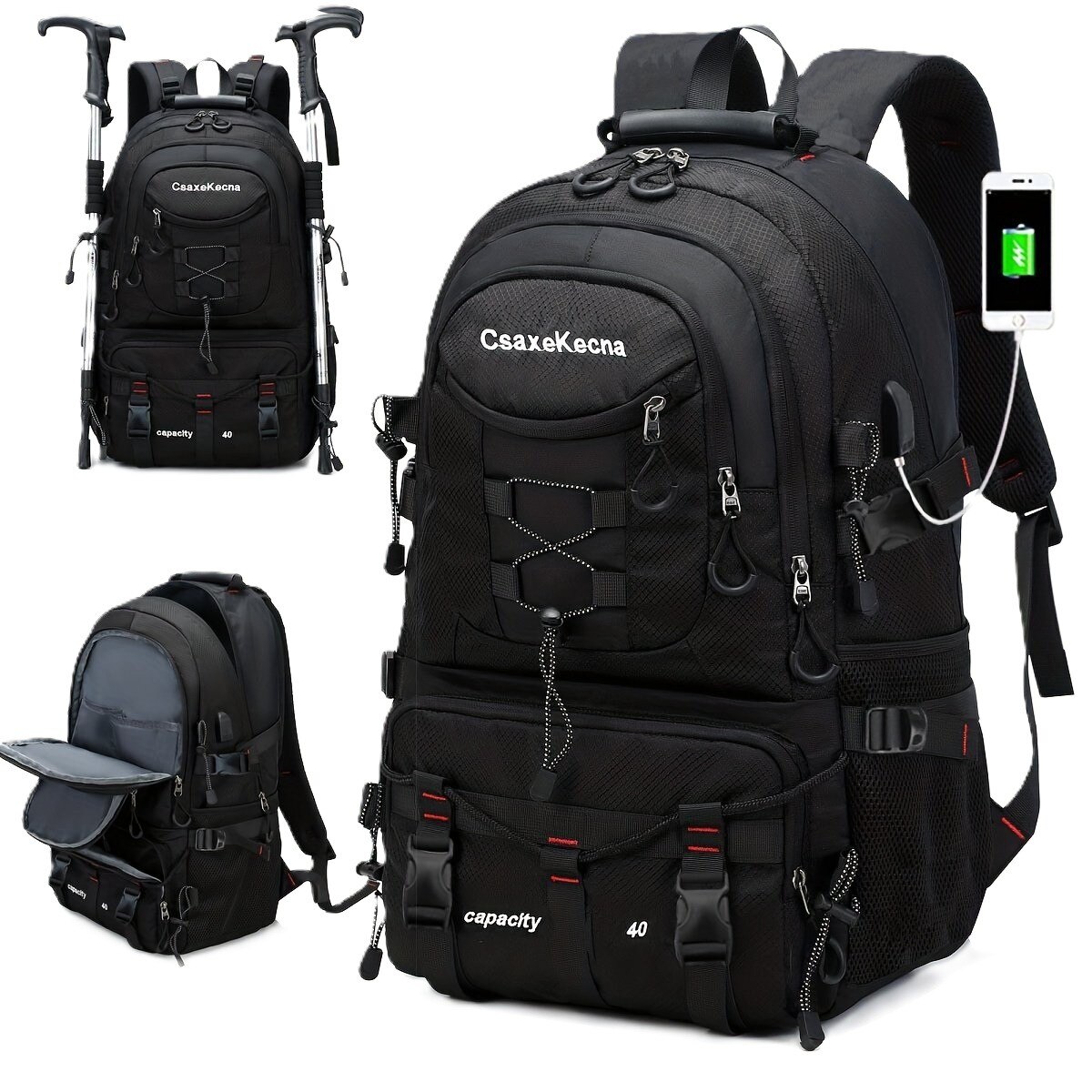 Rucsac NORTHERN Everest Essentials 55L, negru