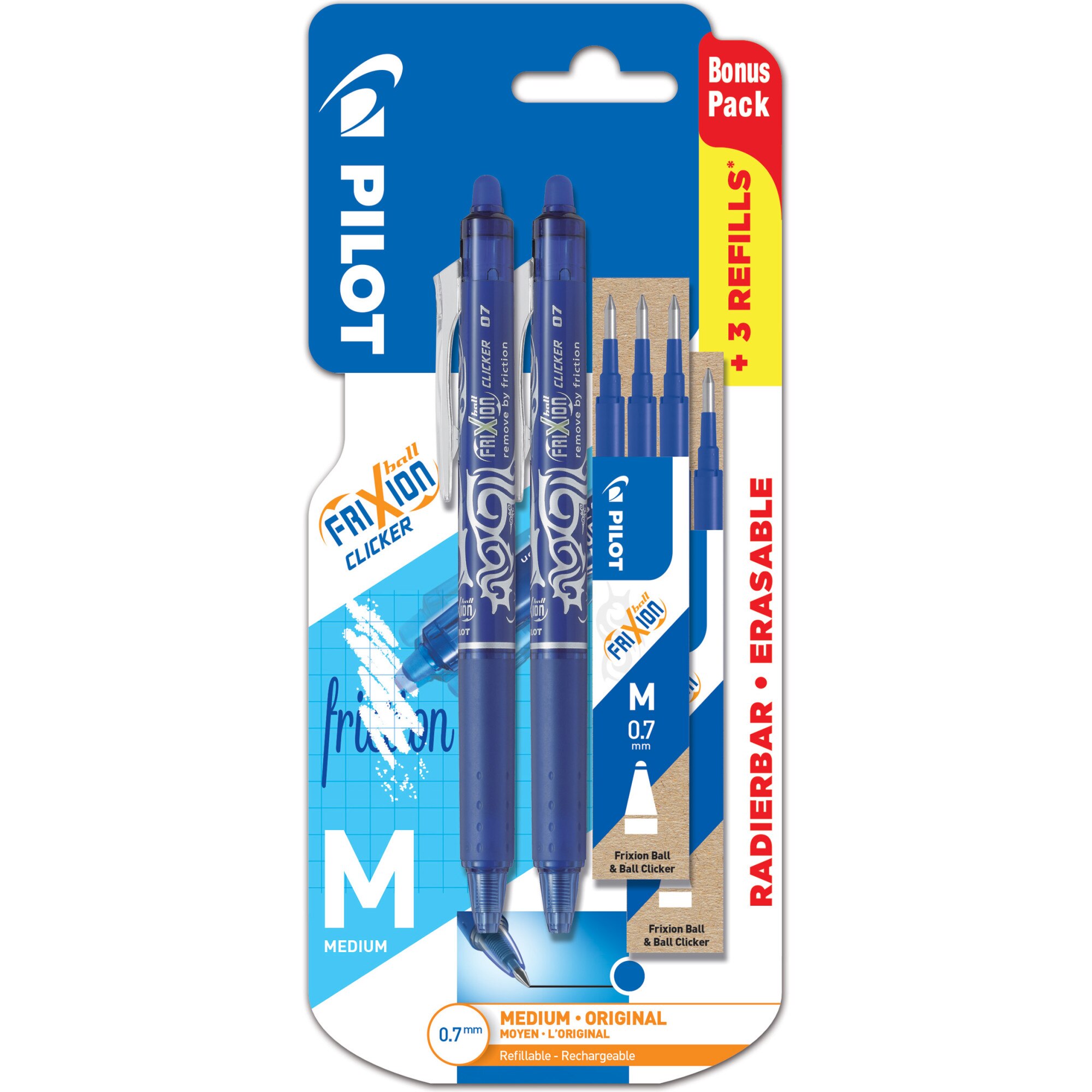 Set 2 Roller Pilot Frixion Clicker + 6 Rezerve