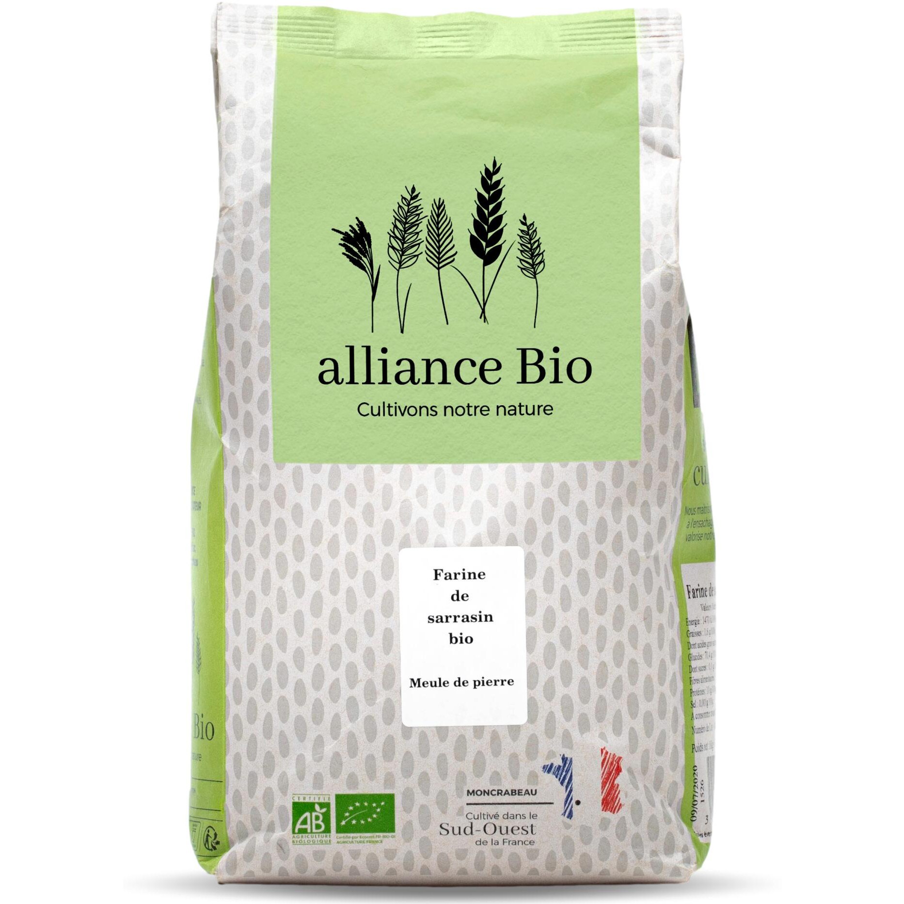 Făină BIO de hrișcă T150 Alliance Bio 1000g