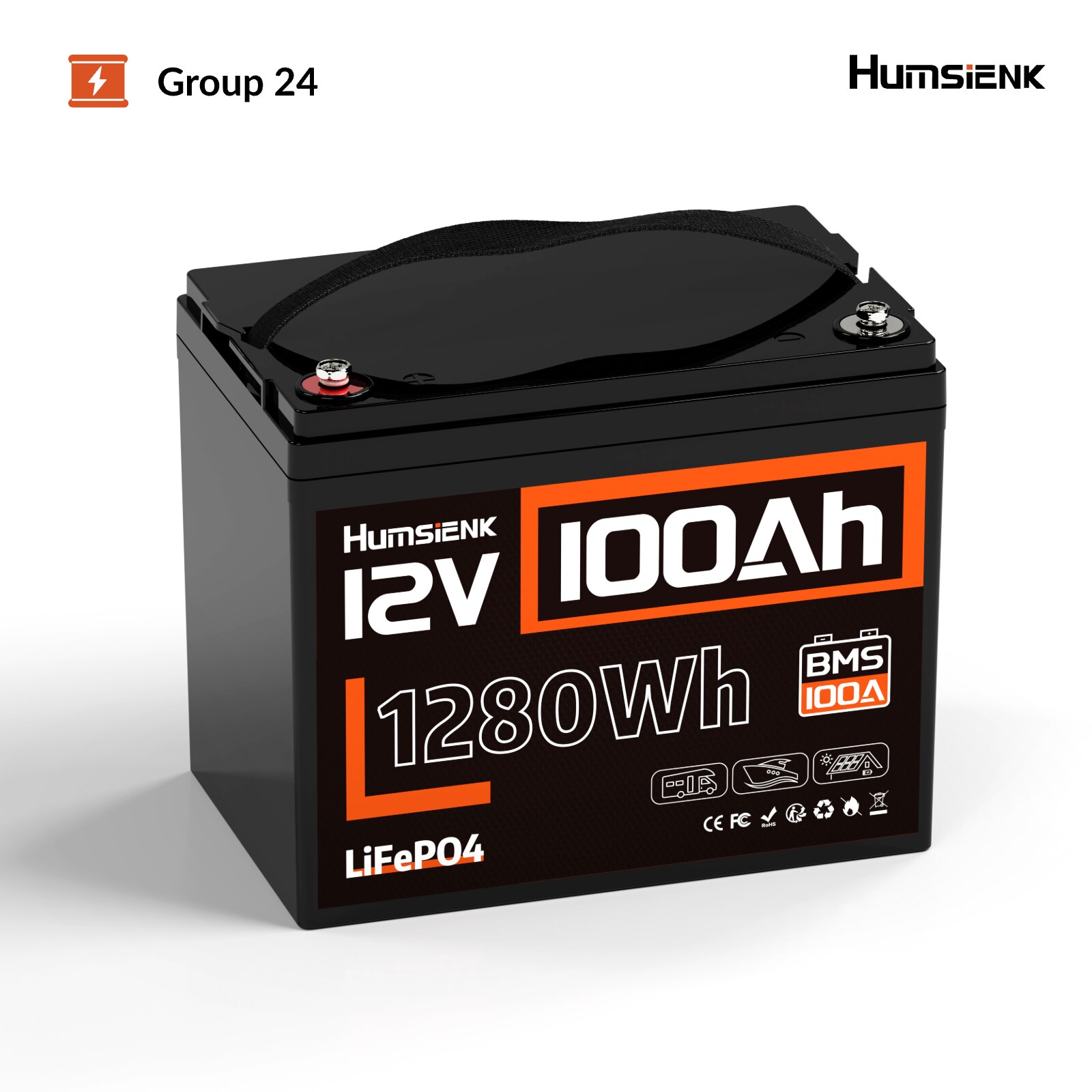 Acumulator LiFePO4 12V 100Ah Humsienk