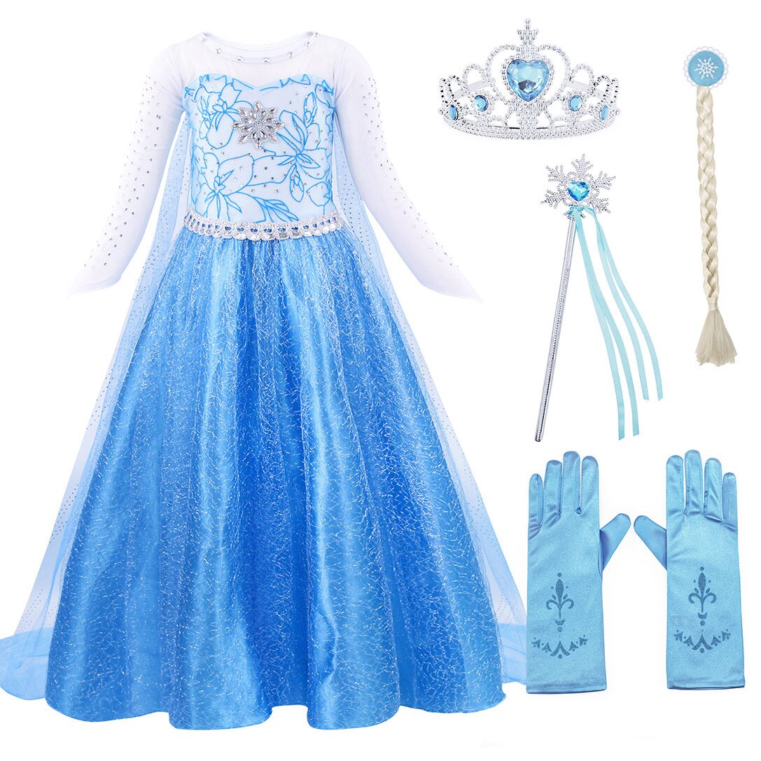 Rochie Printesa Elsa AmzBarley 8-10 ani