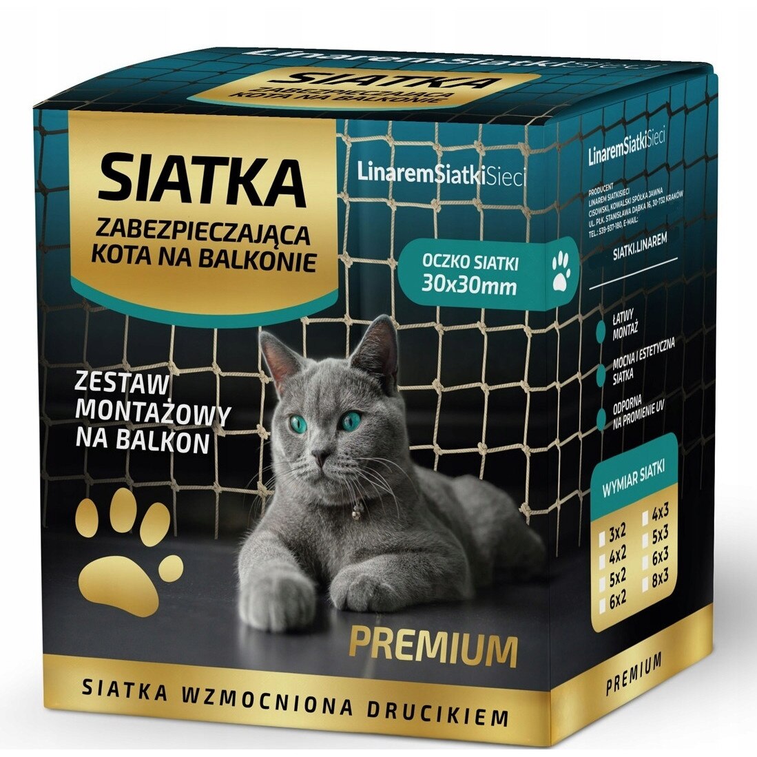 Plasă balcon Linarem Premium 6x2m