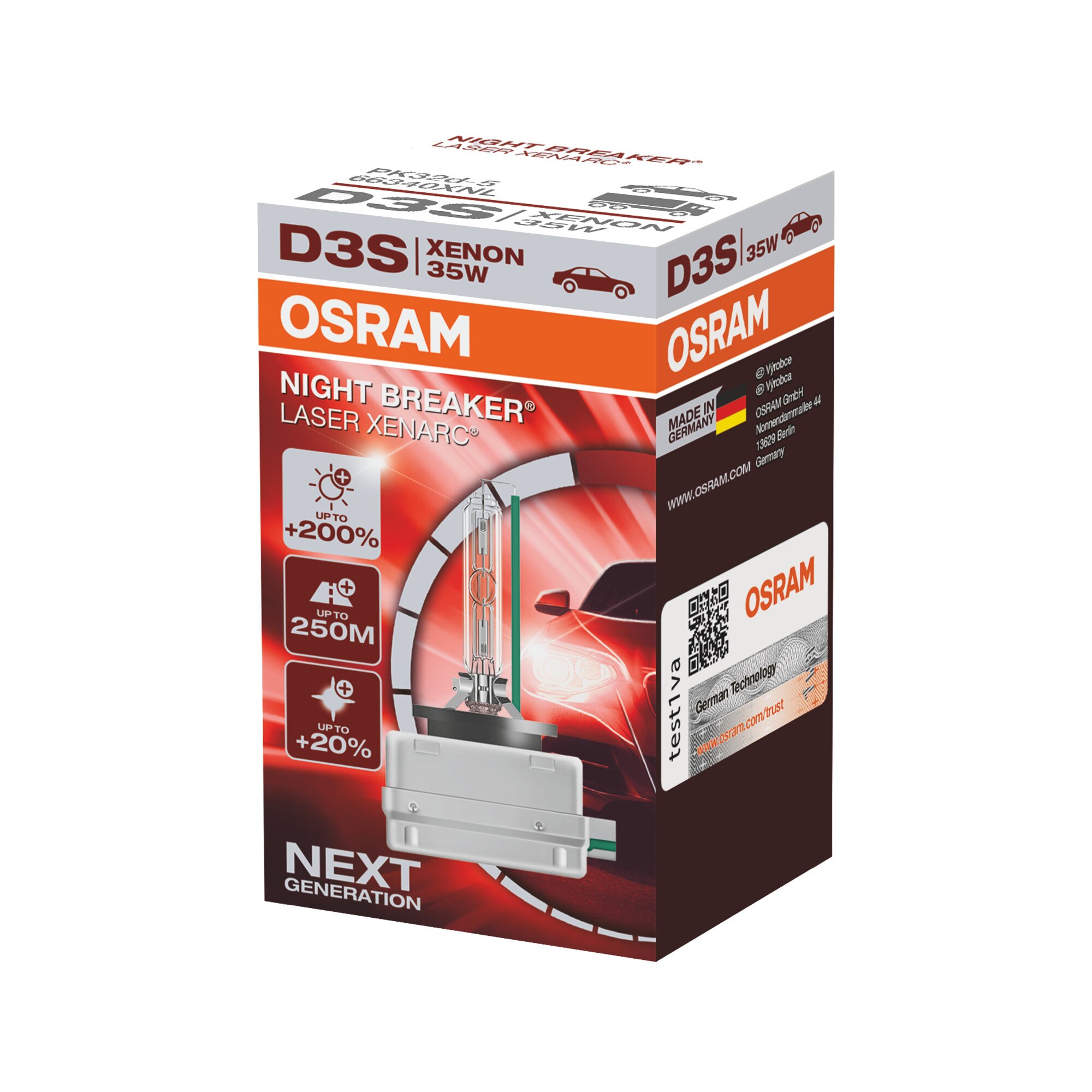 Bec Xenon D3S Osram Night Breaker Laser +200%