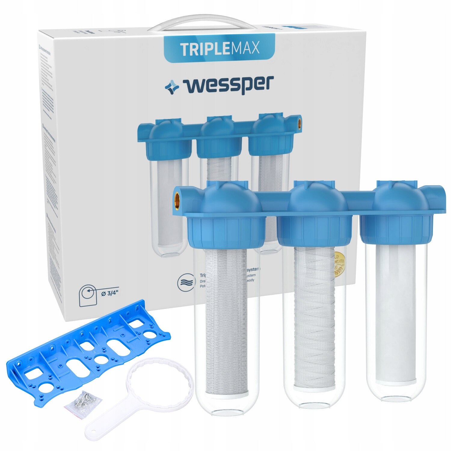 Filtru apa triplu Wessper TripleMax 3/4
