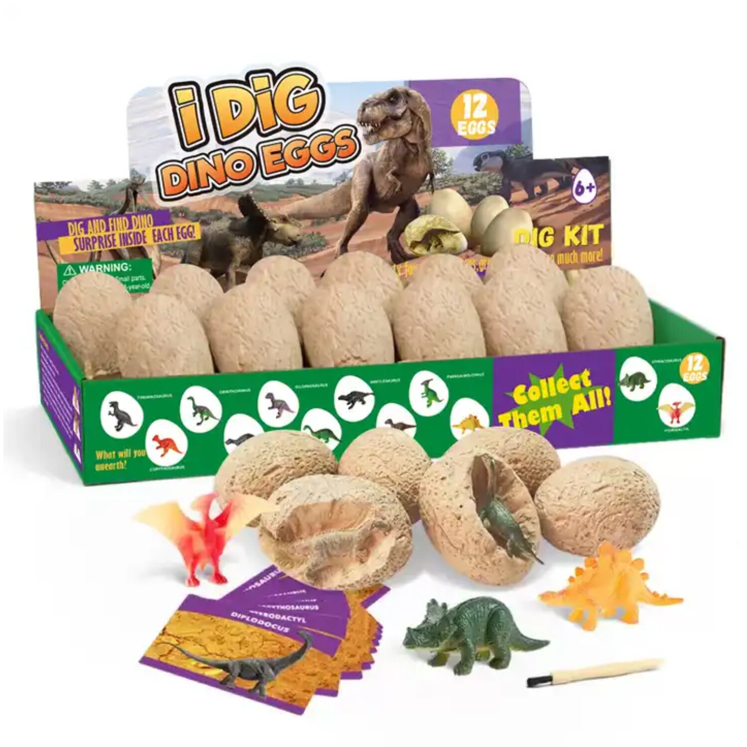Set arheologic 12 ouă dinozauri Simply Joy
