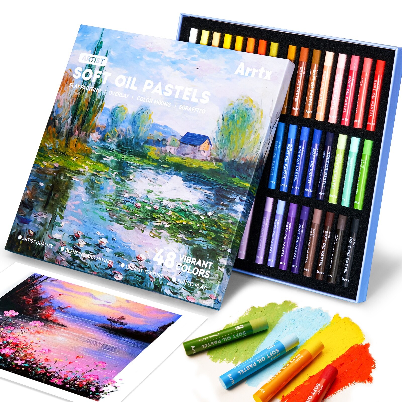 Set 72 Creioane Ulei Pastel Arrtx