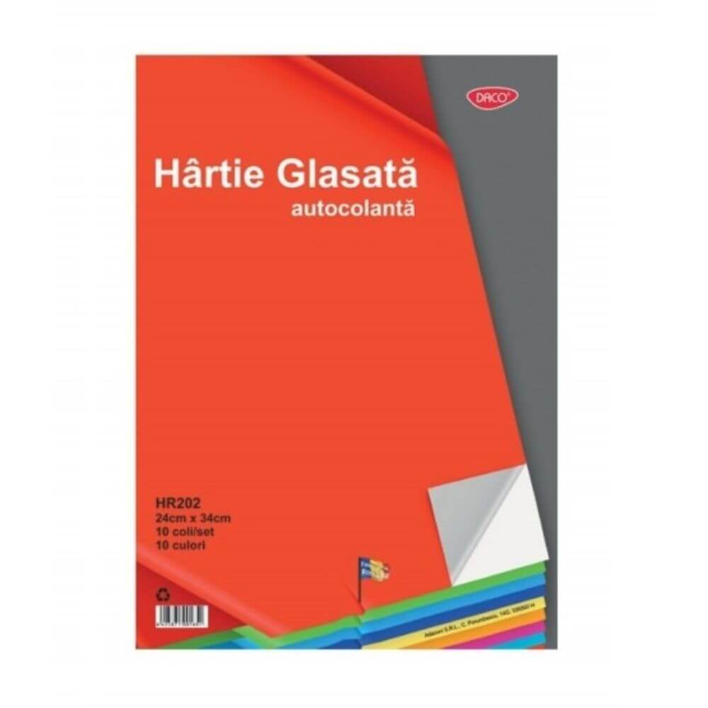 Hârtie glașată autocolant 24x34 Daco