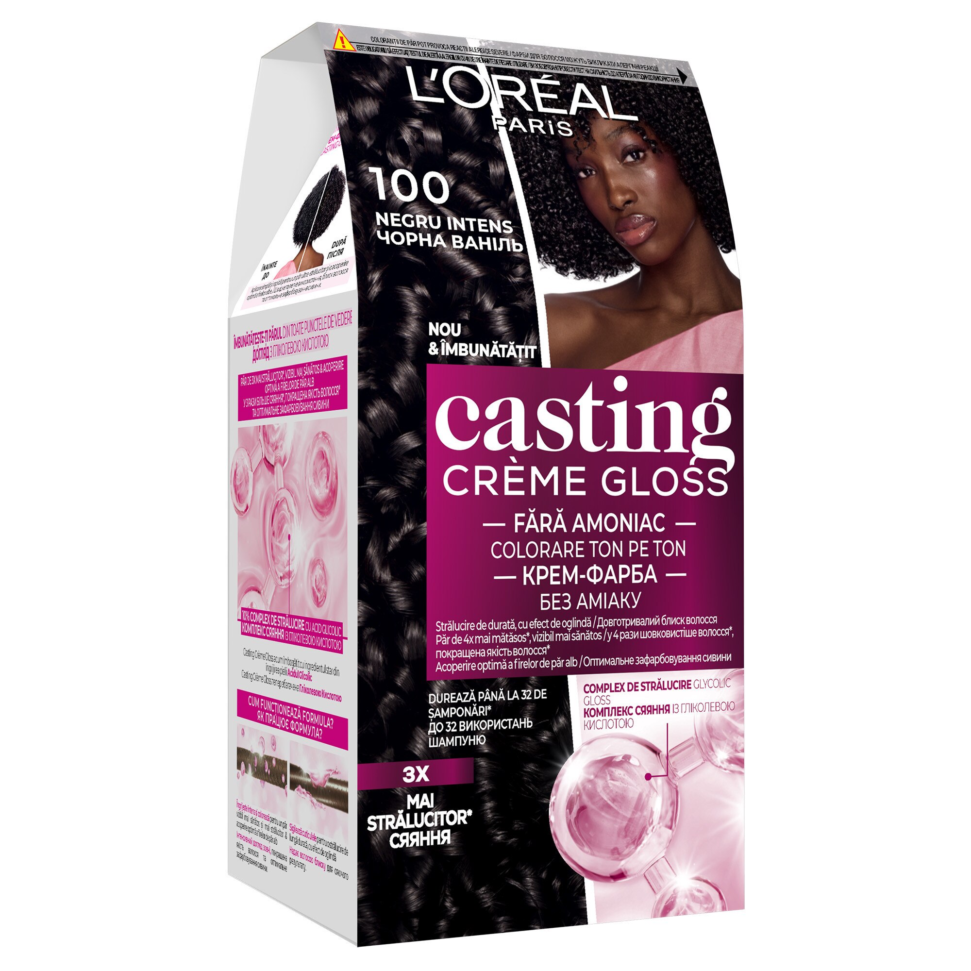 L'Oreal Casting Creme Gloss 100 Negru Intens