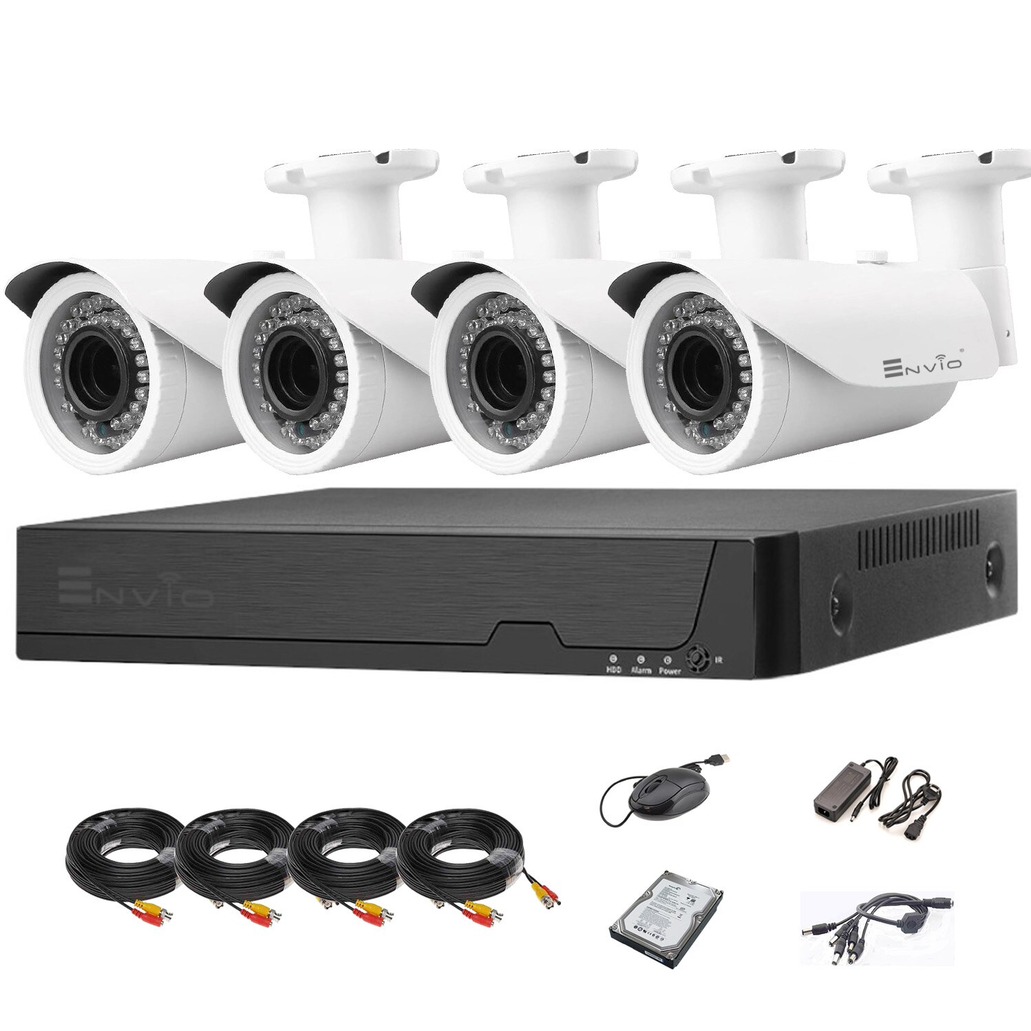 Sistem ENVIO 4 camere 5 MP AESS-KIT4CHZEN70 (HDD 500 GB)