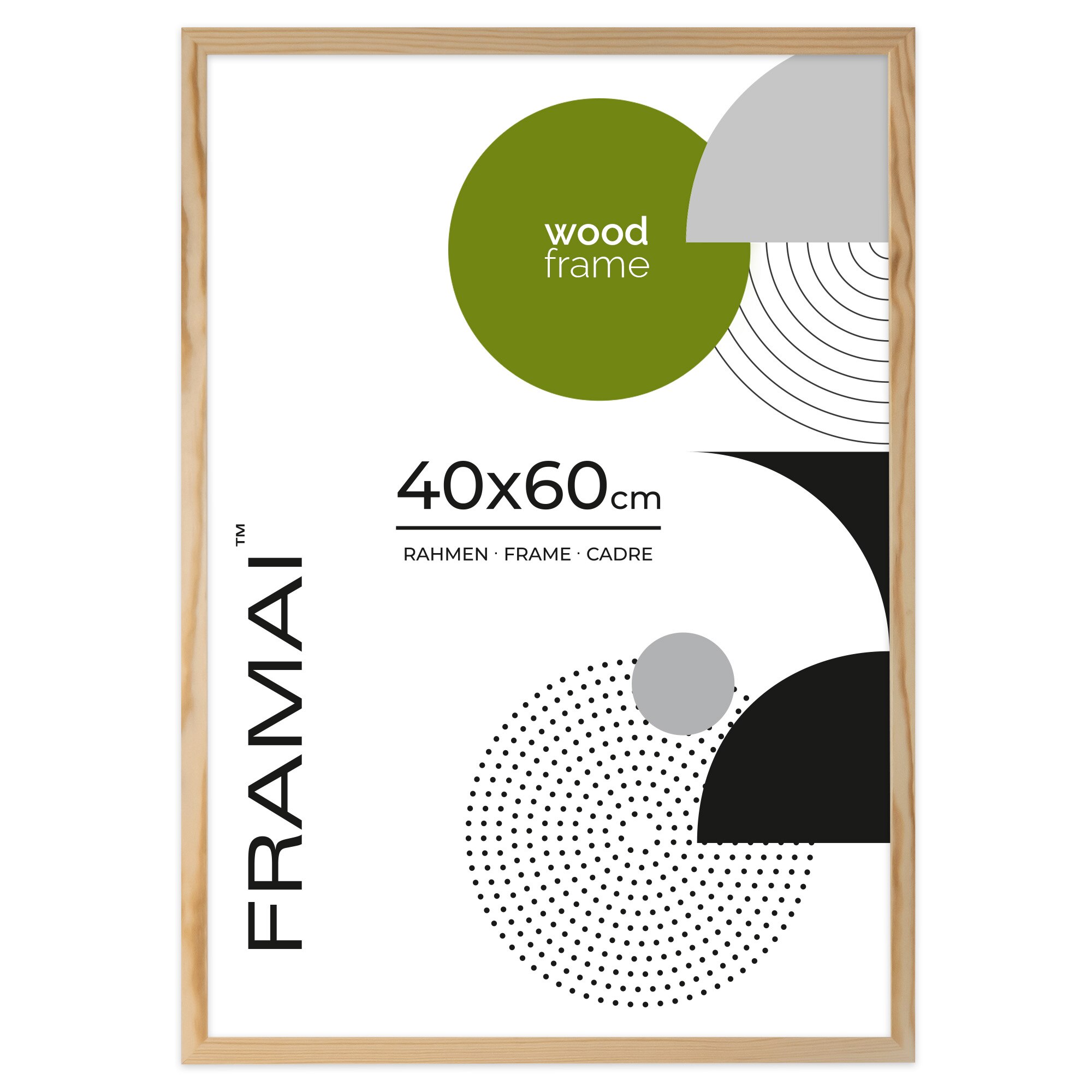 Framai 40x60 cm Lemn Natural