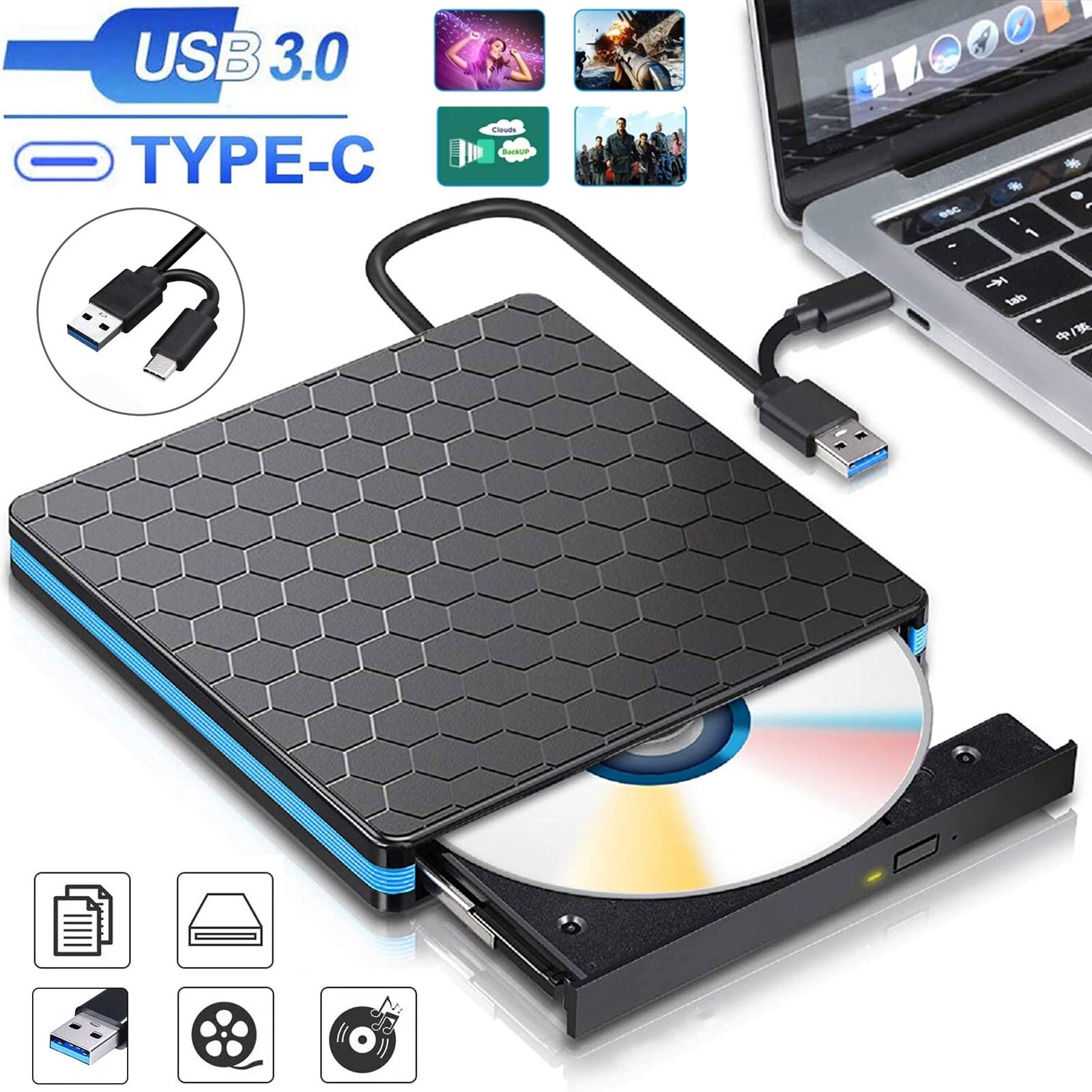 NUODWELL DVD writer portabil