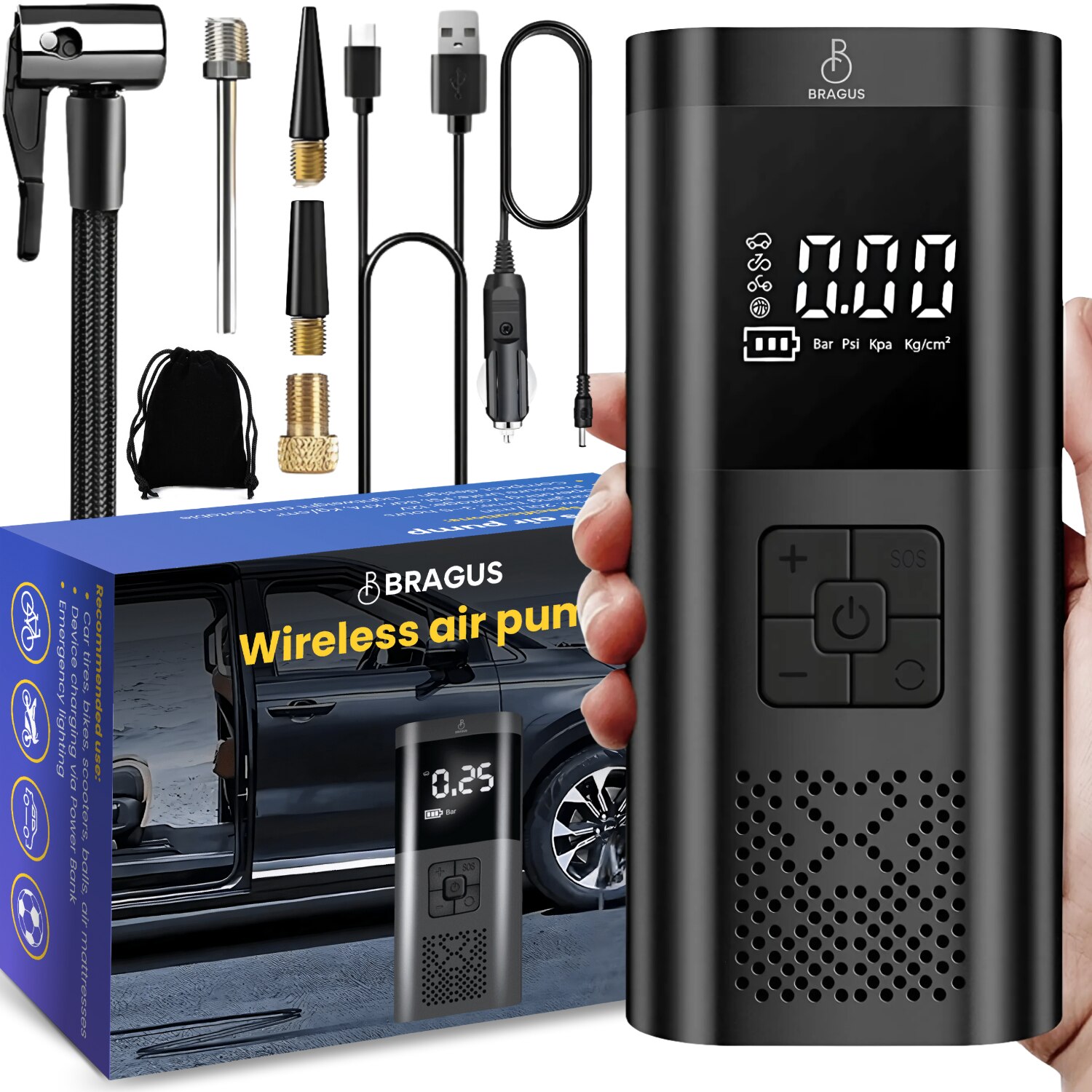 Compresor Auto Portabil BRAGUS
