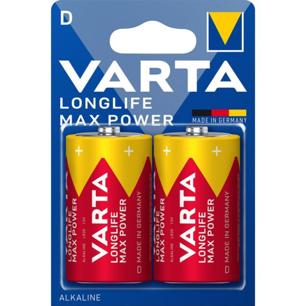 Baterii alcaline Varta Long Life MAX Power R20