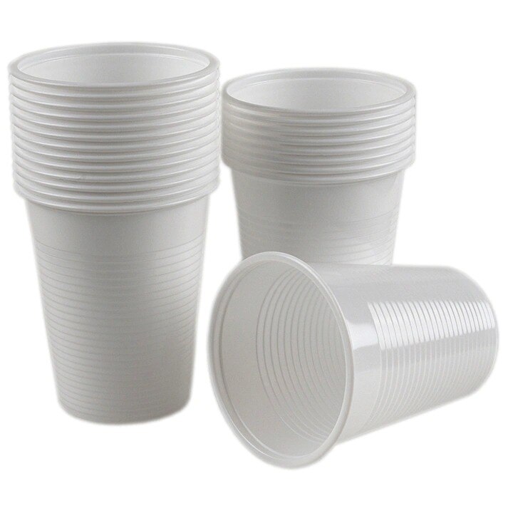 Set 100 pahare plastic 200ml Hom