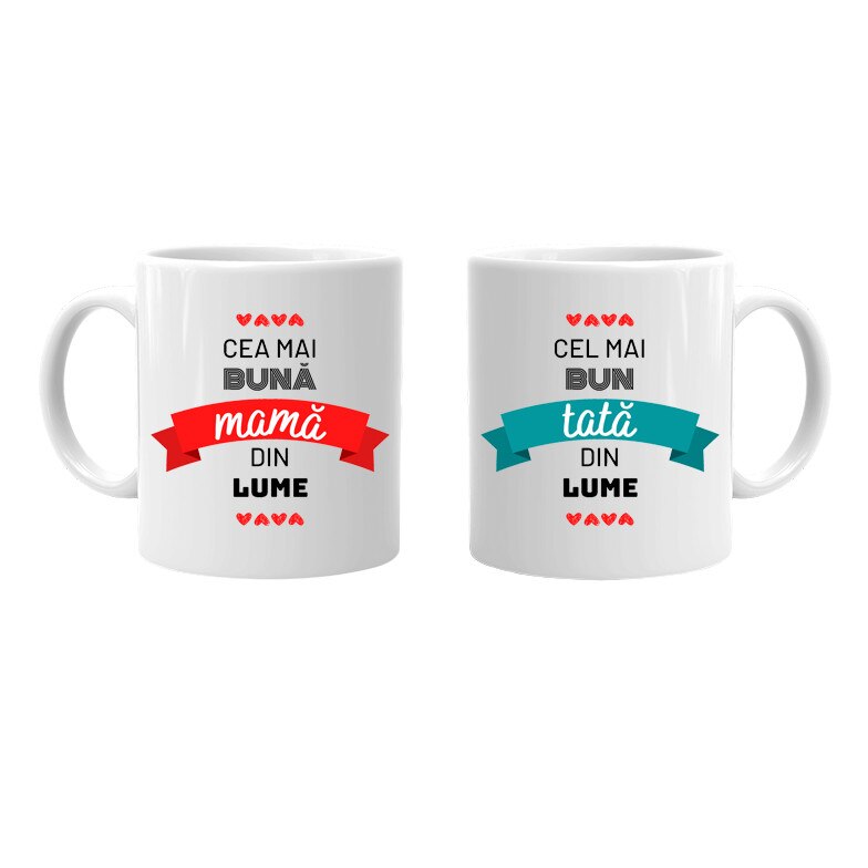 Set cani Cea mai buna Mama Cel mai bun Tata