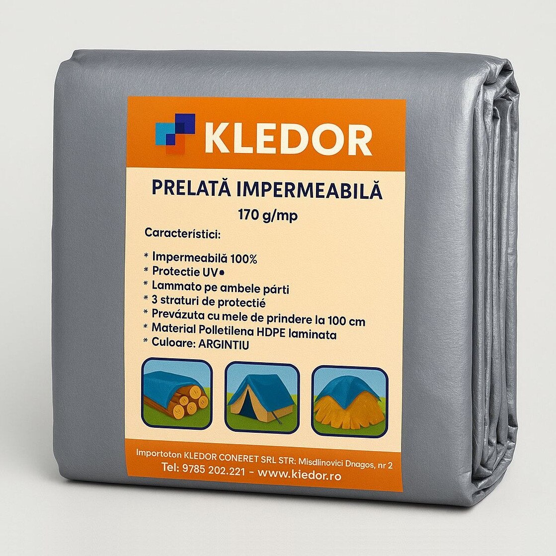 Kledor 4x3m Argintie