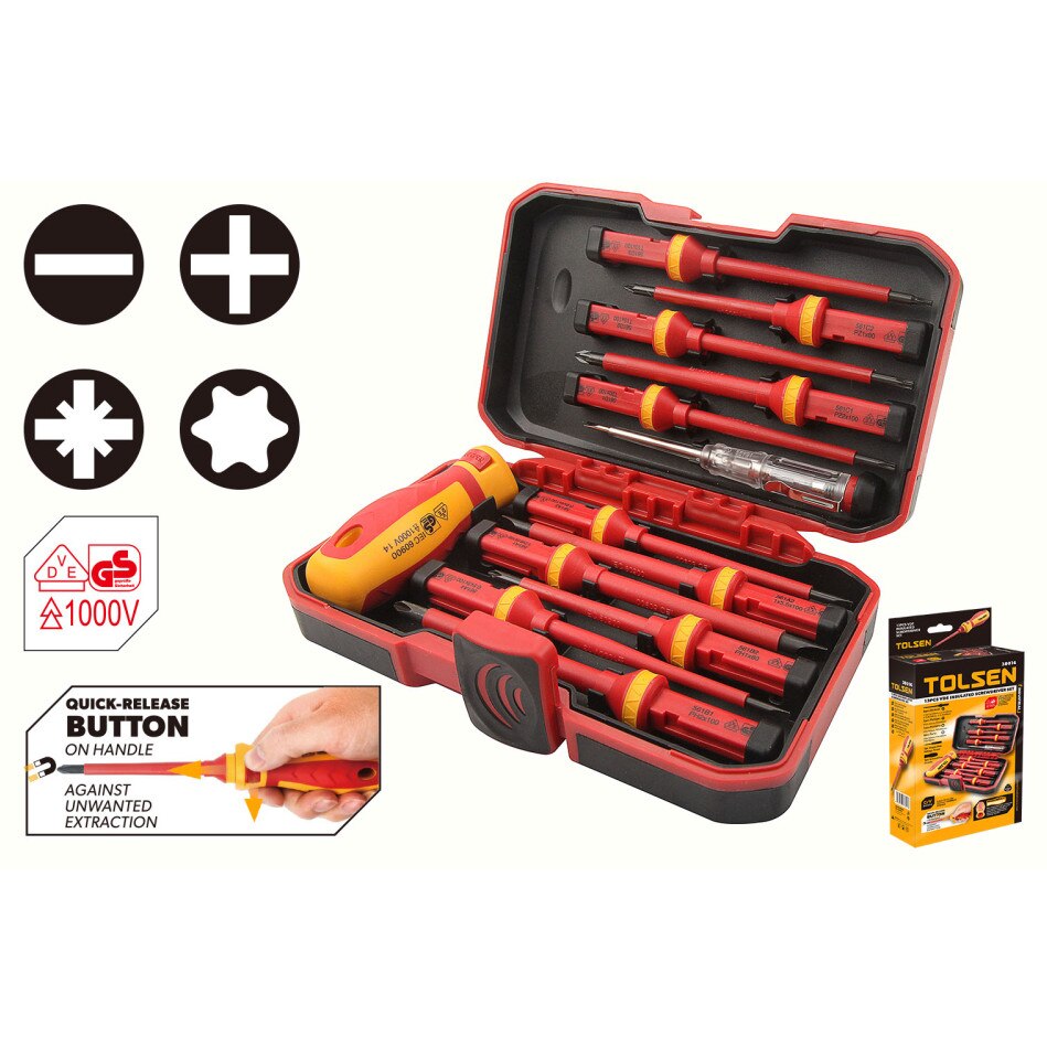 Set 13 surubelnite izolate VDE TOLSEN