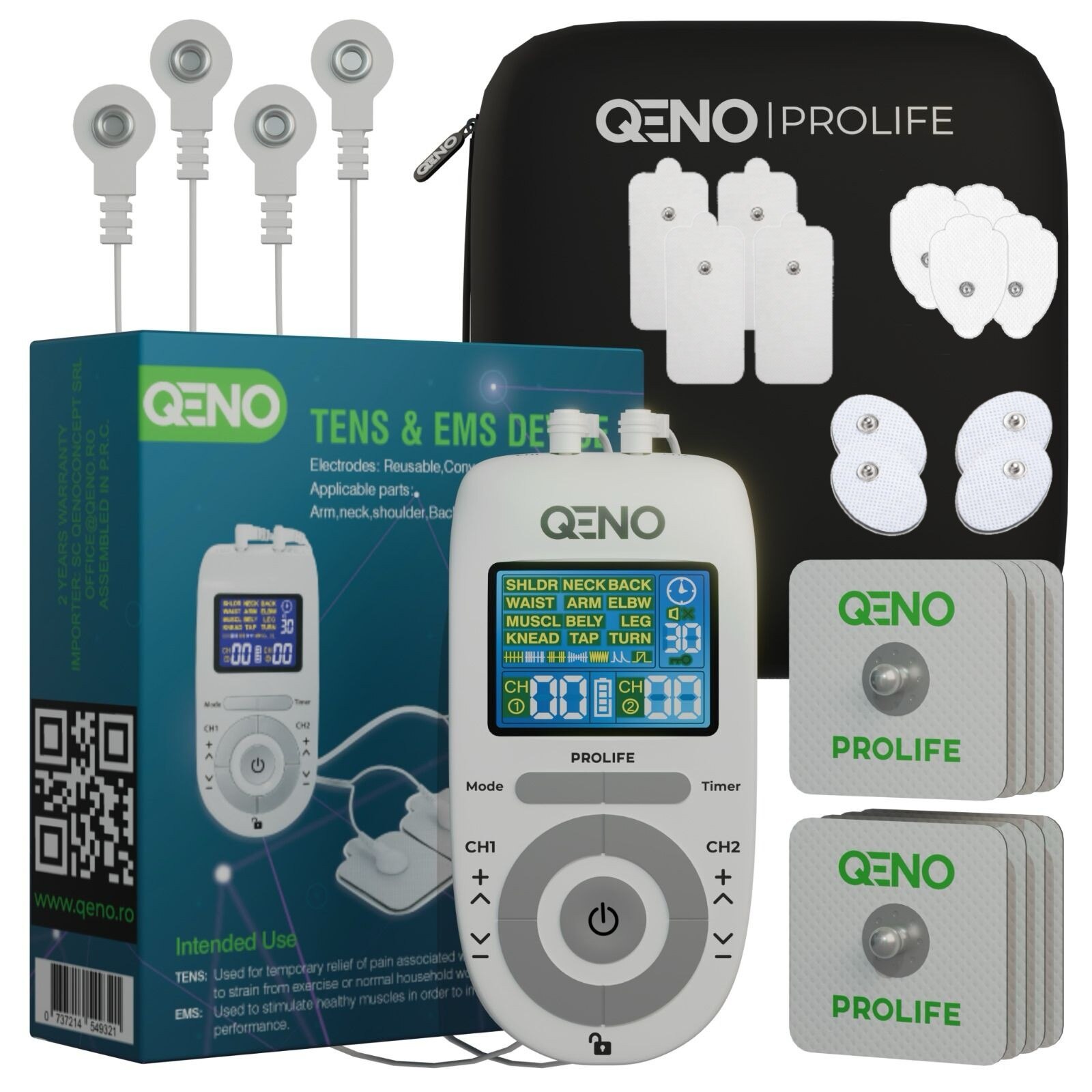 QENO ProLife TENS/EMS (20 electrozi)
