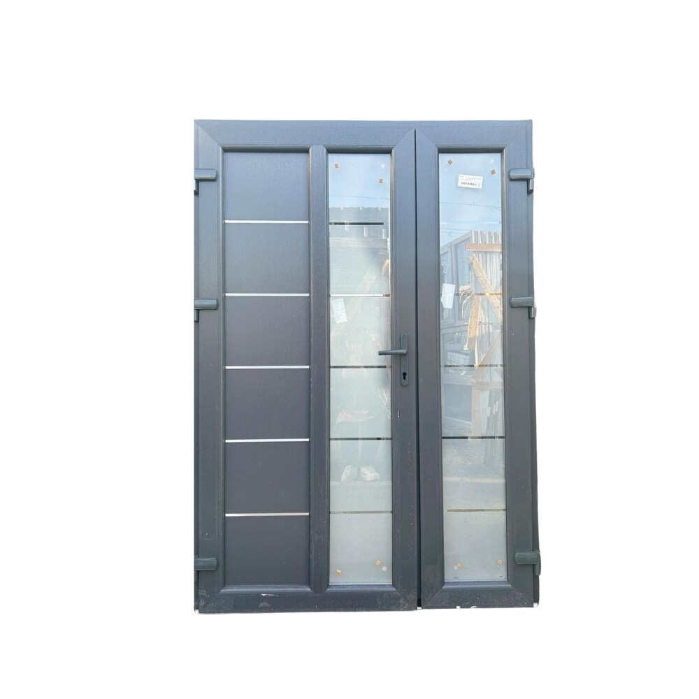 Usă PVC Dublă Antracit 140x200