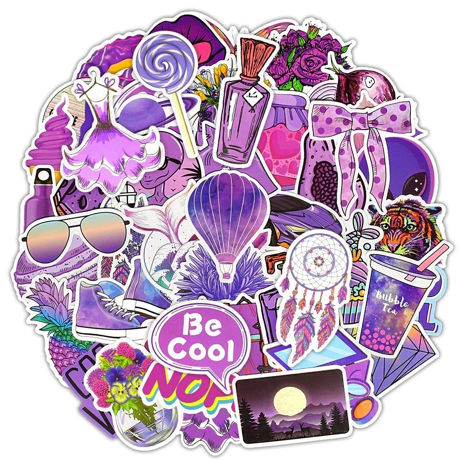 Set 50 Stickere Purple Journey