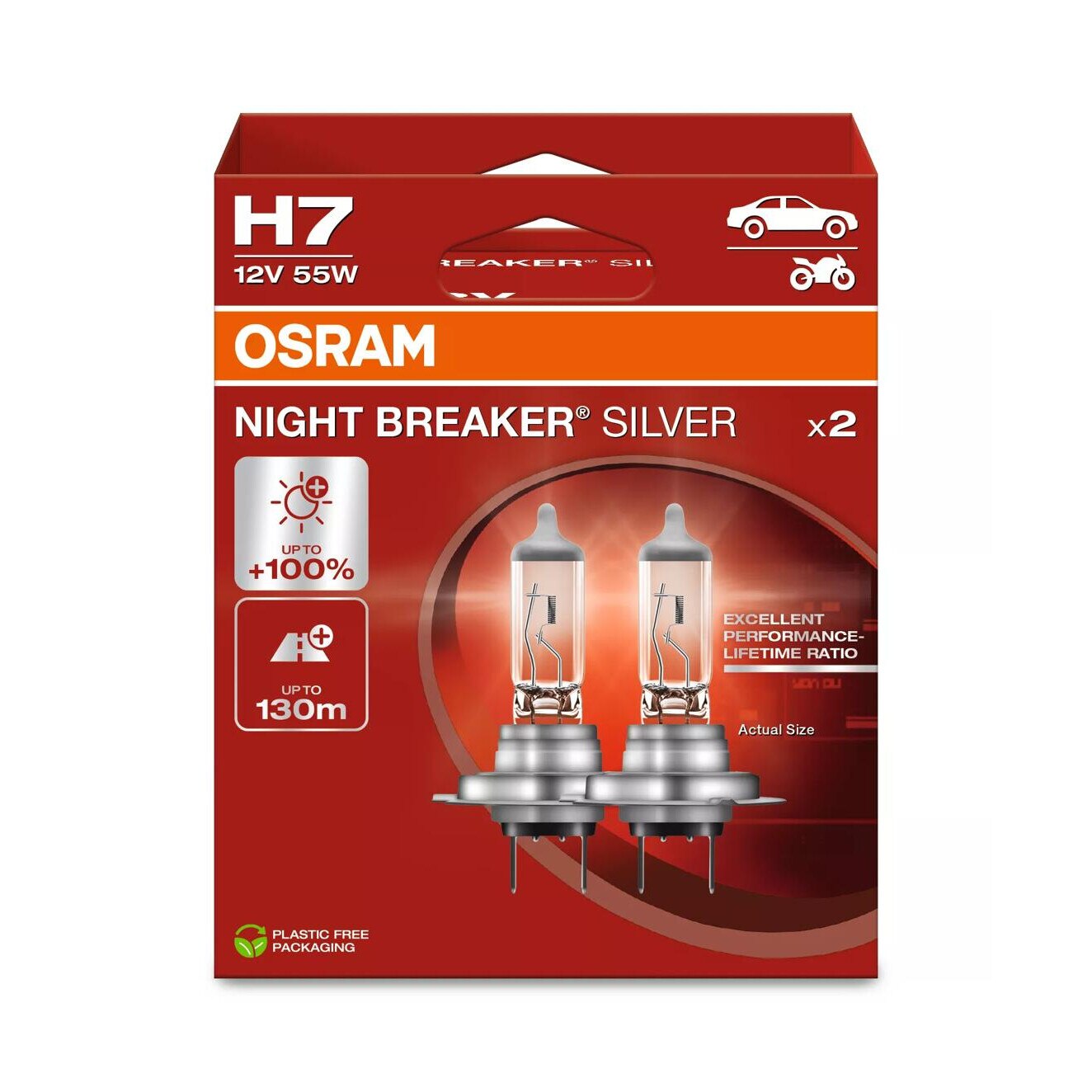 Osram Night Breaker Silver H7 +100 (set 2)