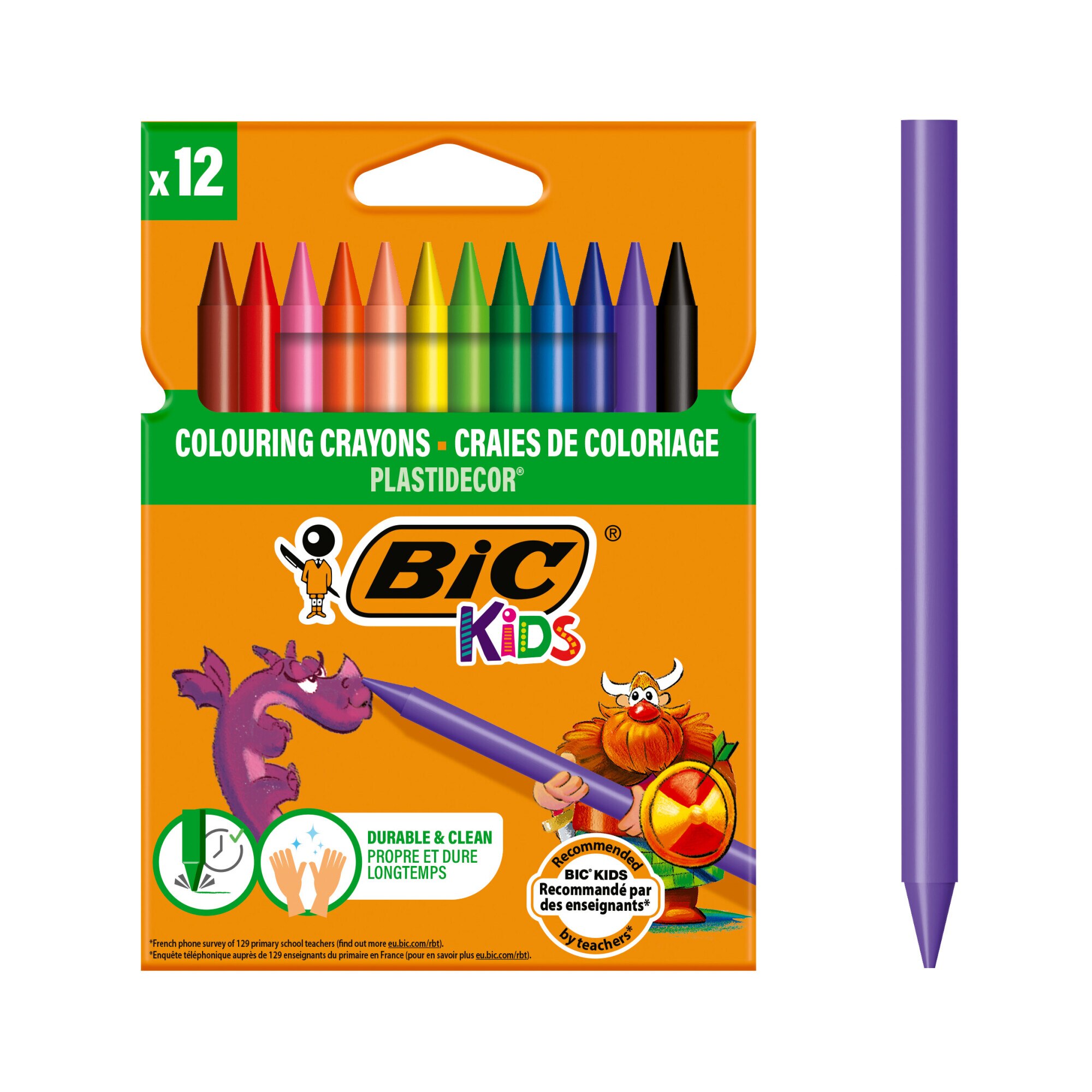 Creioane cerate BIC Kids Plastidecor P/12