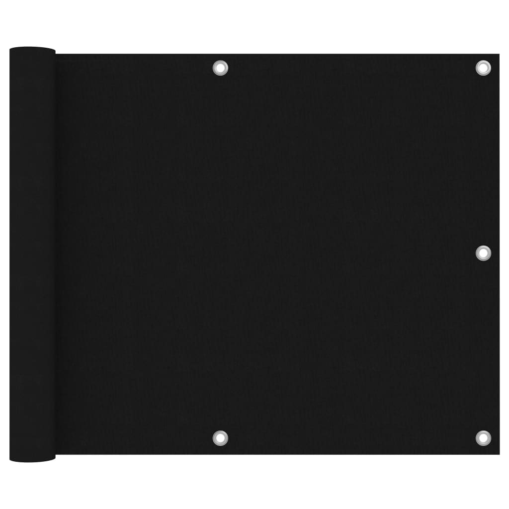 Paravan balcon vidaXL Oxford Negru 75x500