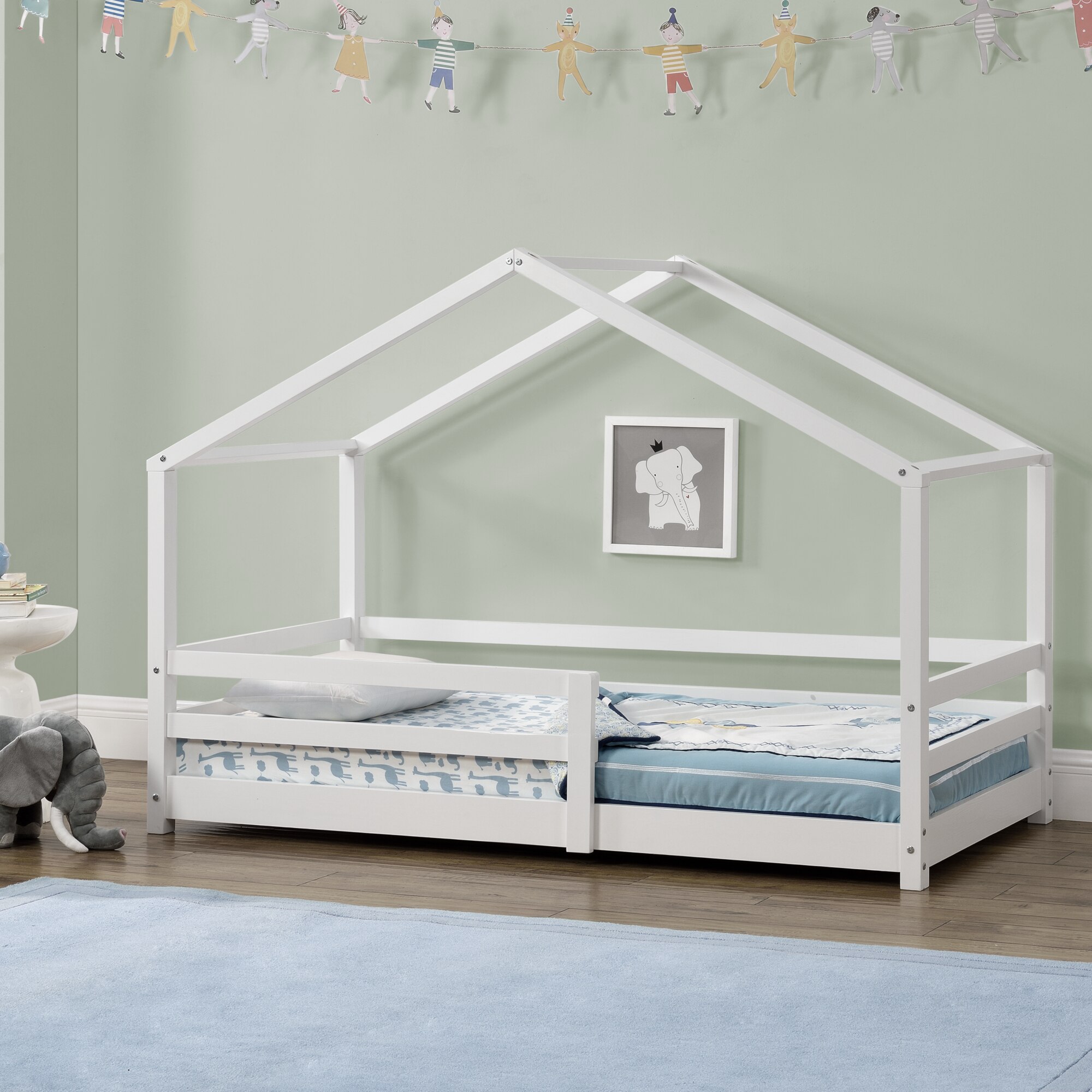Pat copii Selena 160x80 alb