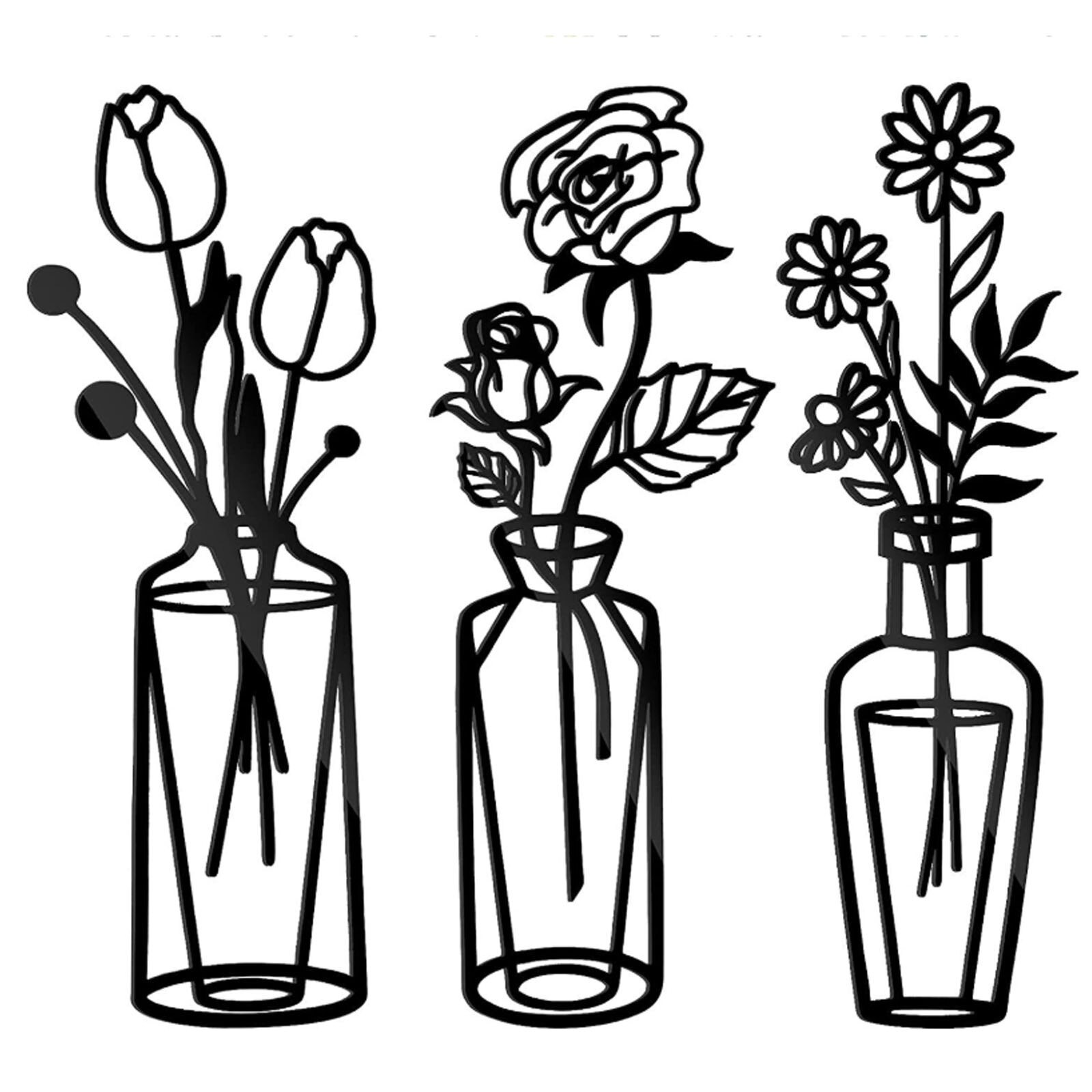 Decoratiune Perete Metal Design Vaze