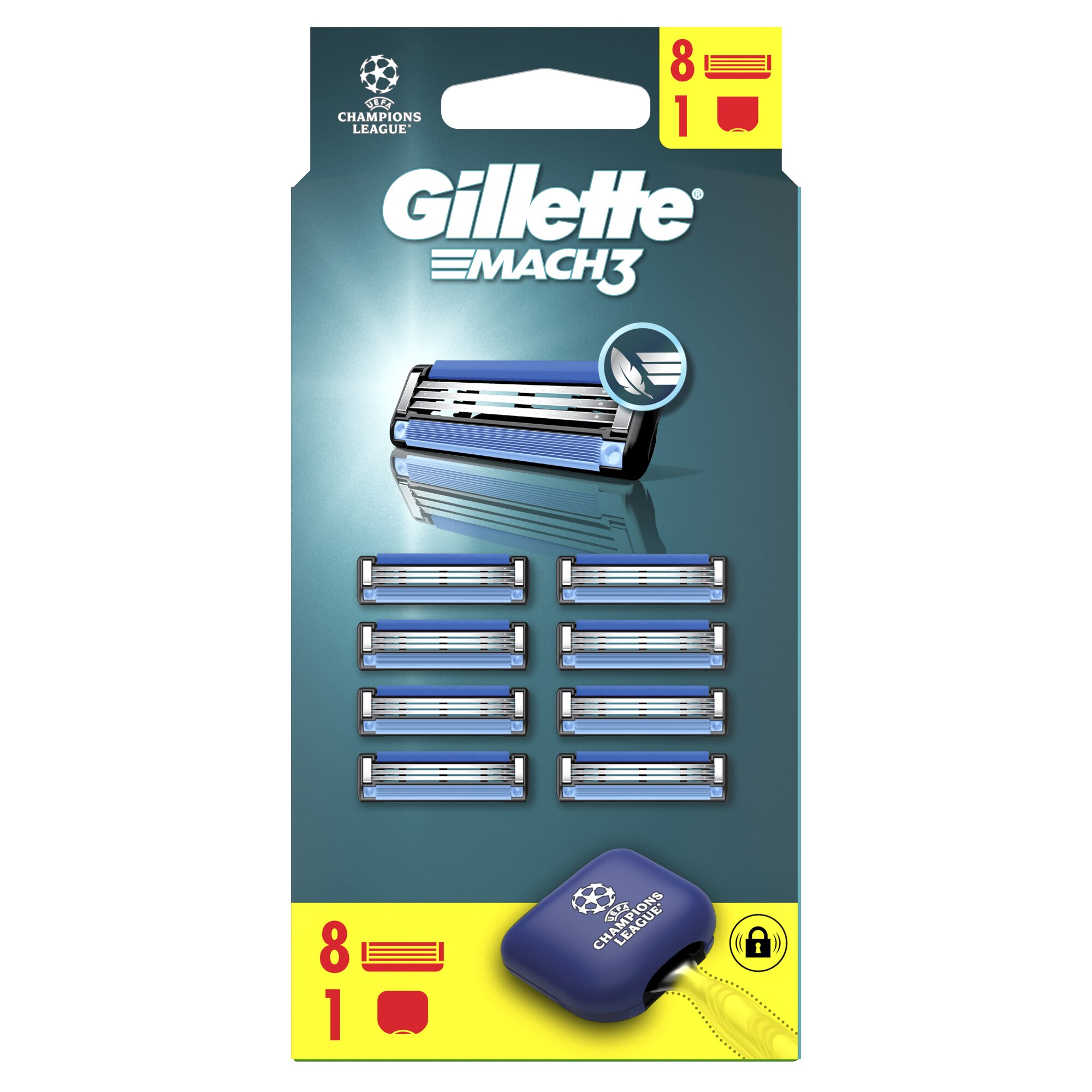 Rezerve Gillette Mach3 UEFA, 8 buc