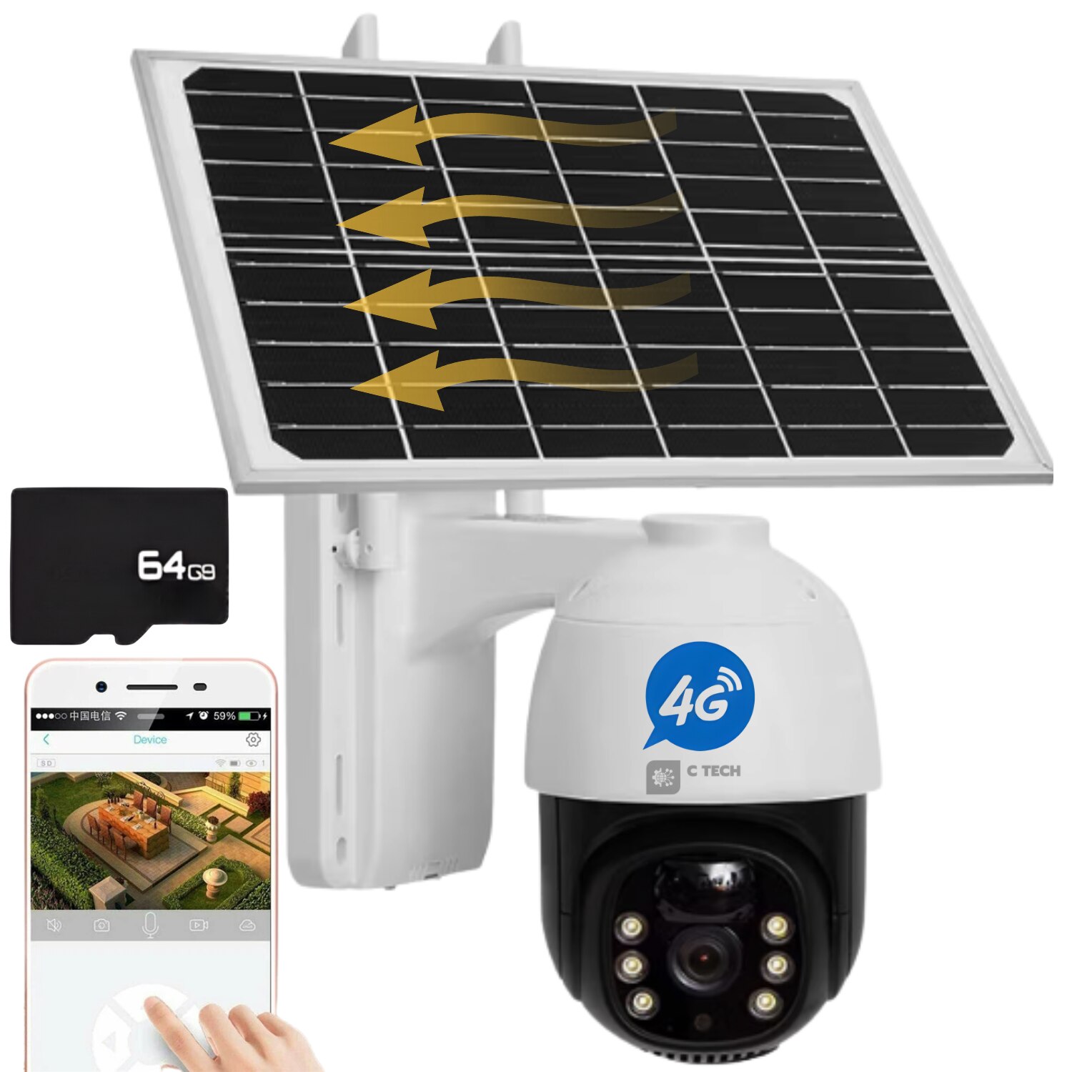 Camera Solara 4G C Tech