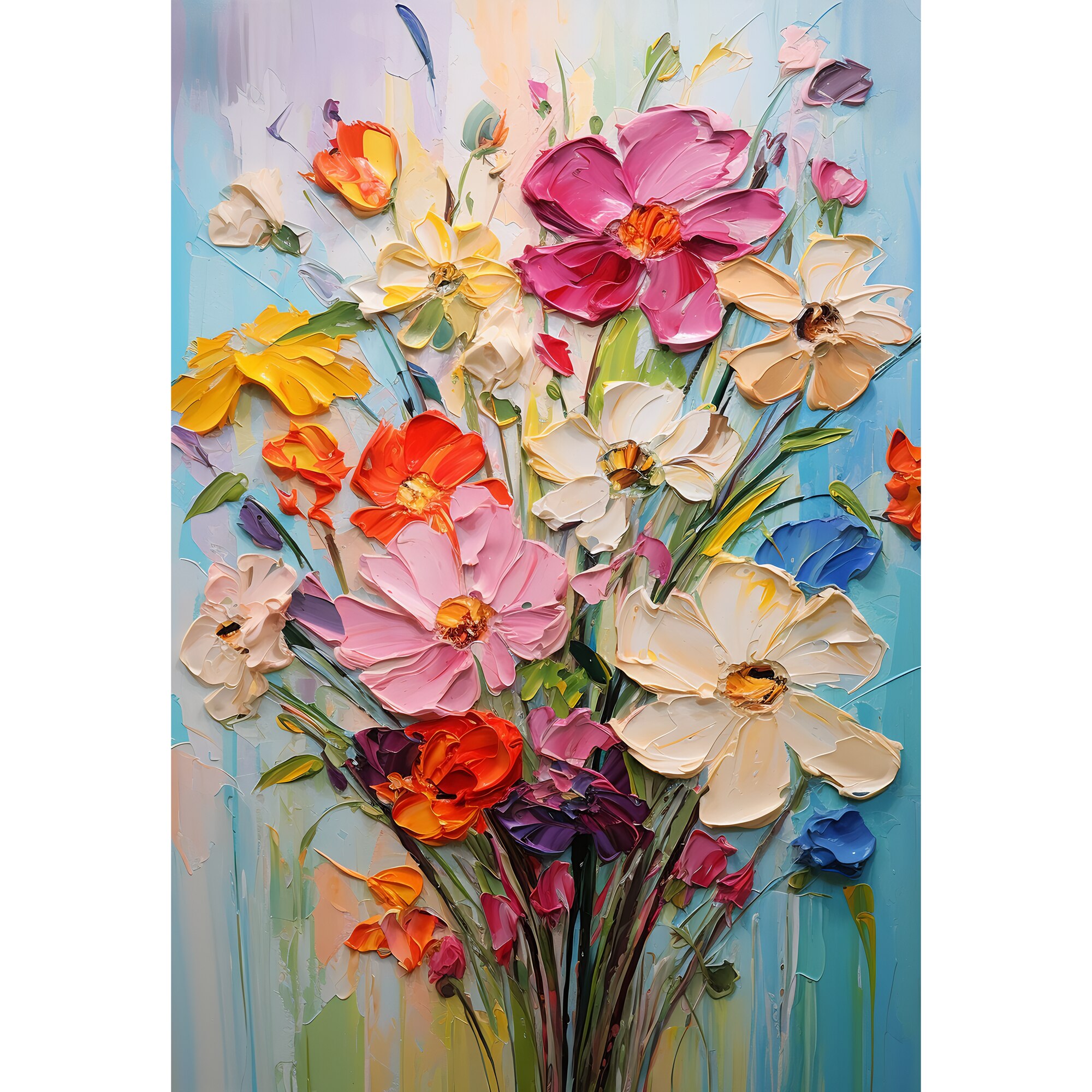 Tablou print canvas Flori Pas