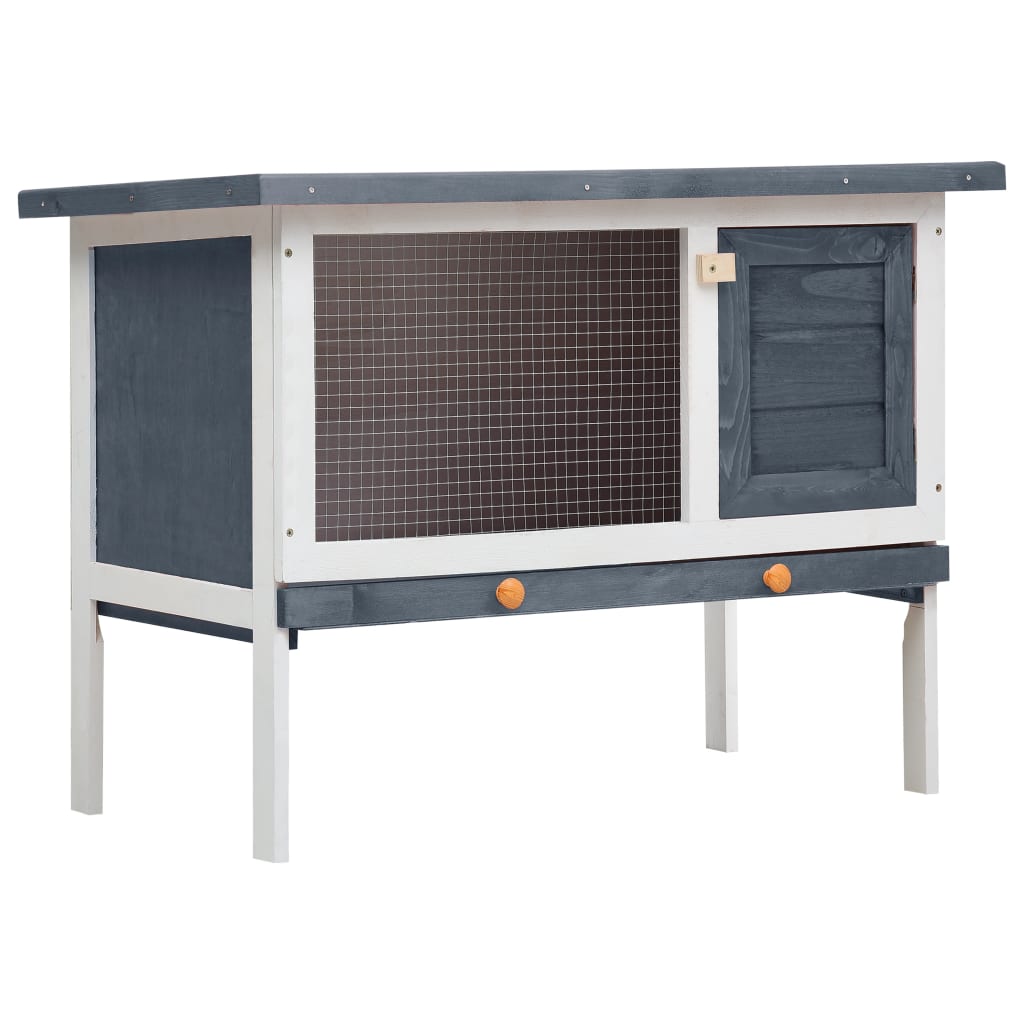 Cusca iepuri exterior vidaXL Gri