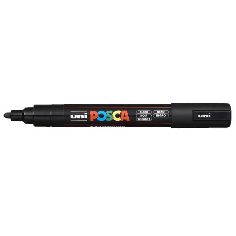 Marker cu vopsea Posca PC-5M Negru