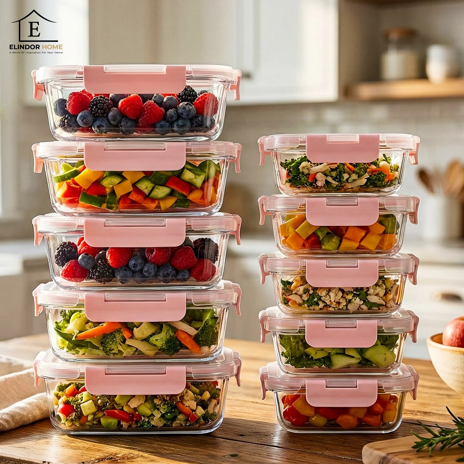 Set 10 caserole Elindor 1040/370 ml