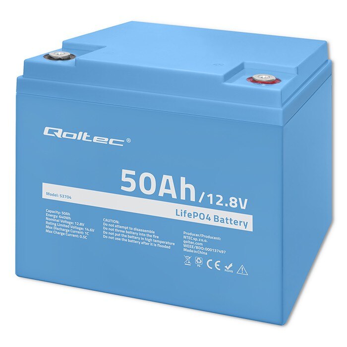 Baterie LiFePO4 12.8V 50Ah Qoltec