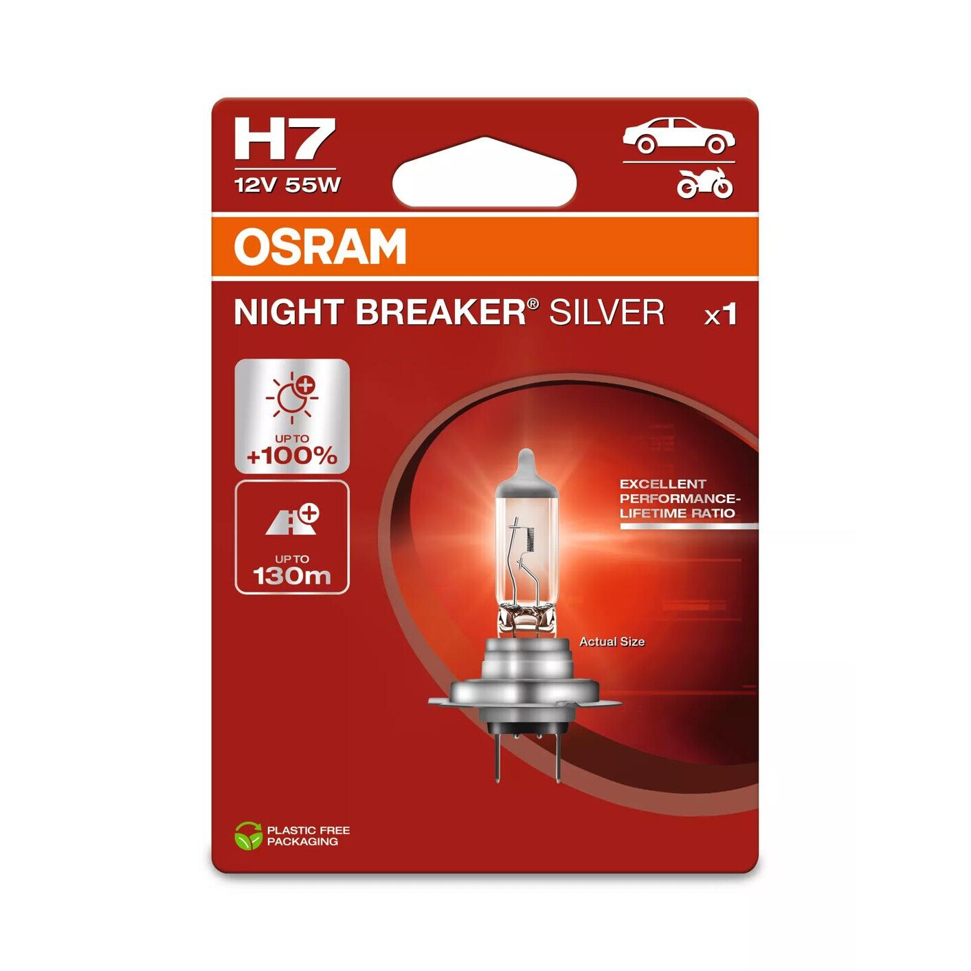 Osram Night Breaker Silver H7 +100 (1 bec)