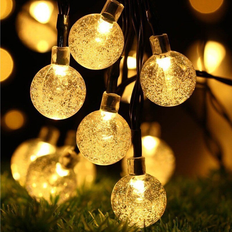 Instalație Solară 12M 100 LED Globuri Cristal Flippy