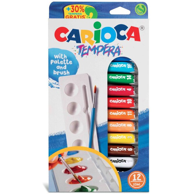 Set Acuarele tempera Carioca 12 culori