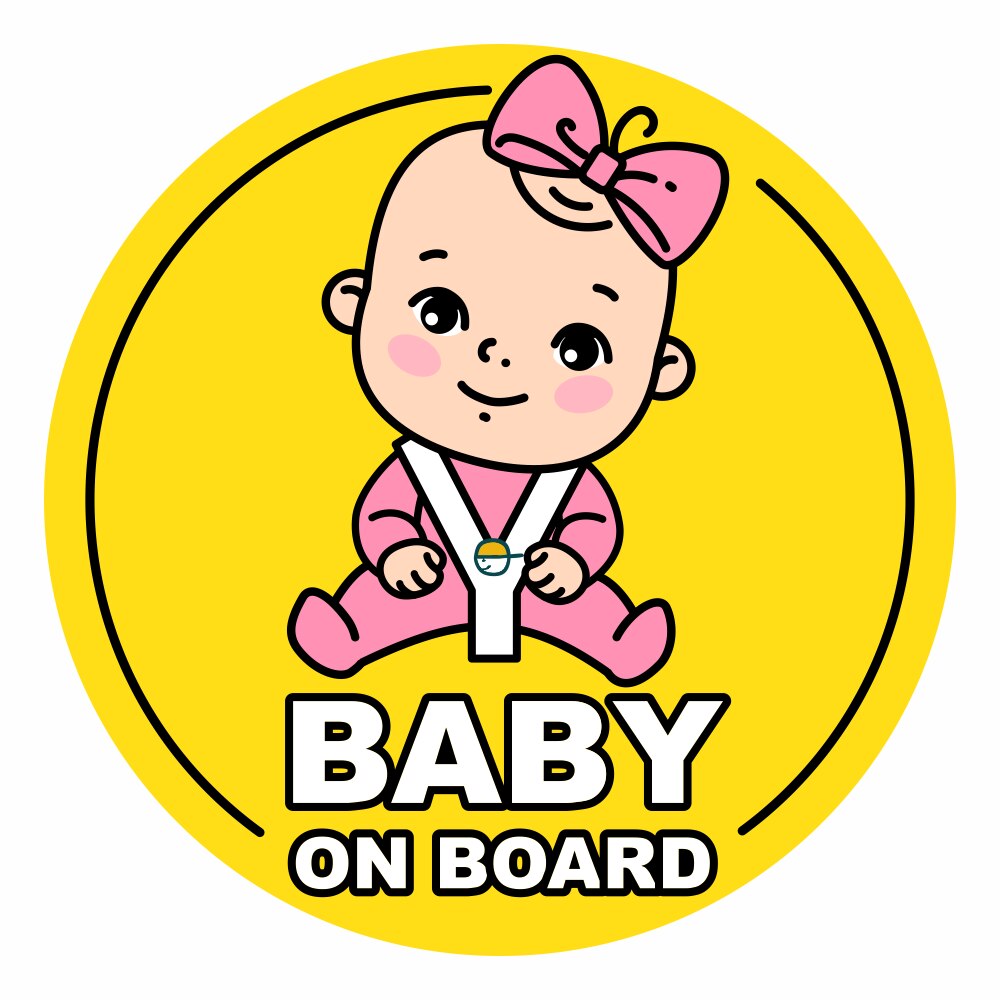 Sticker auto Priti Global Baby on board fetiță