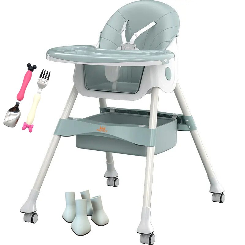 Scaun de masă KidProtect 3 în 1, verde