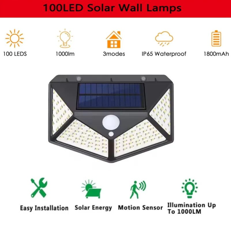 Lampa solara exterior Staryon 100 LED