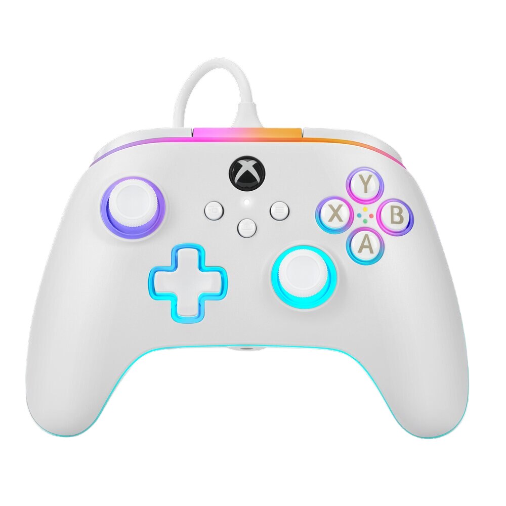 Controller cu fir PowerA Advantage Lumectra, RGB Lighting, Alb