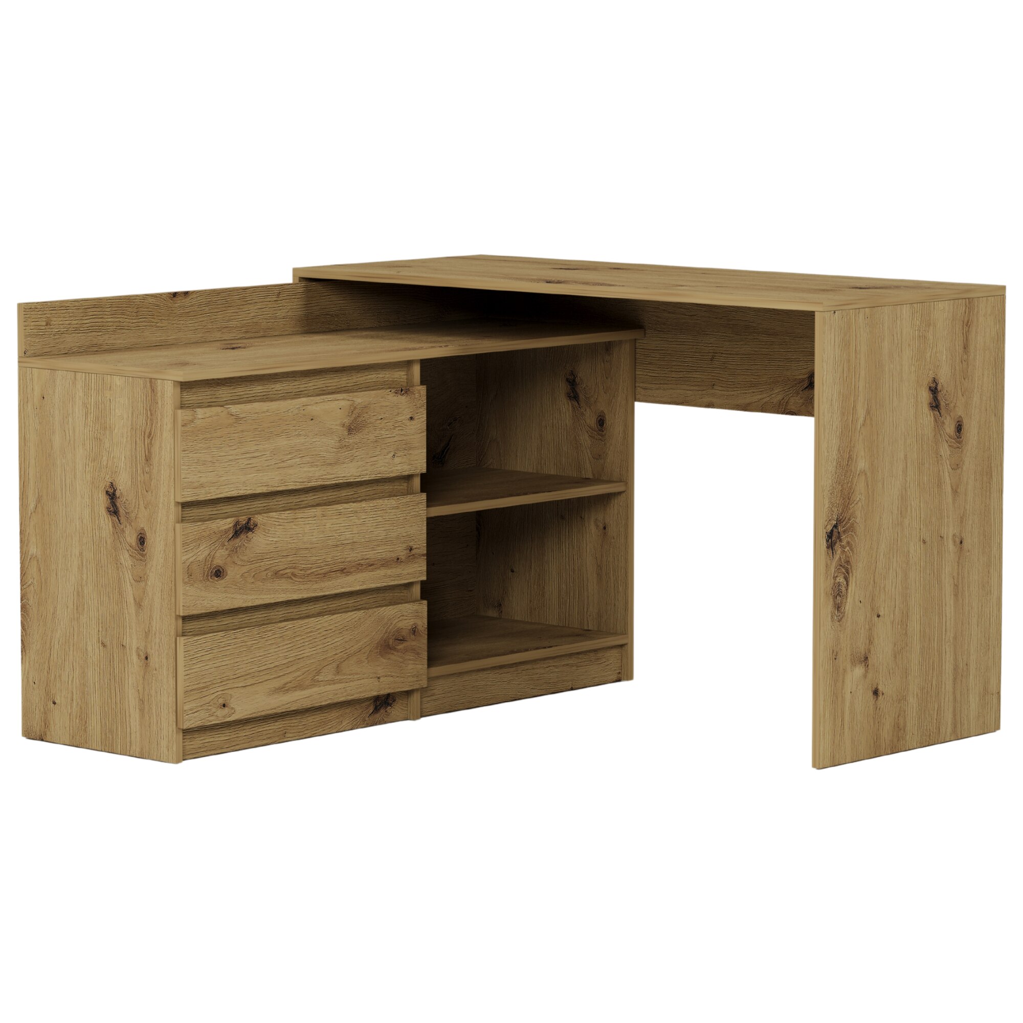 Set birou coltar si comoda 120x50 ARTISAN N-15