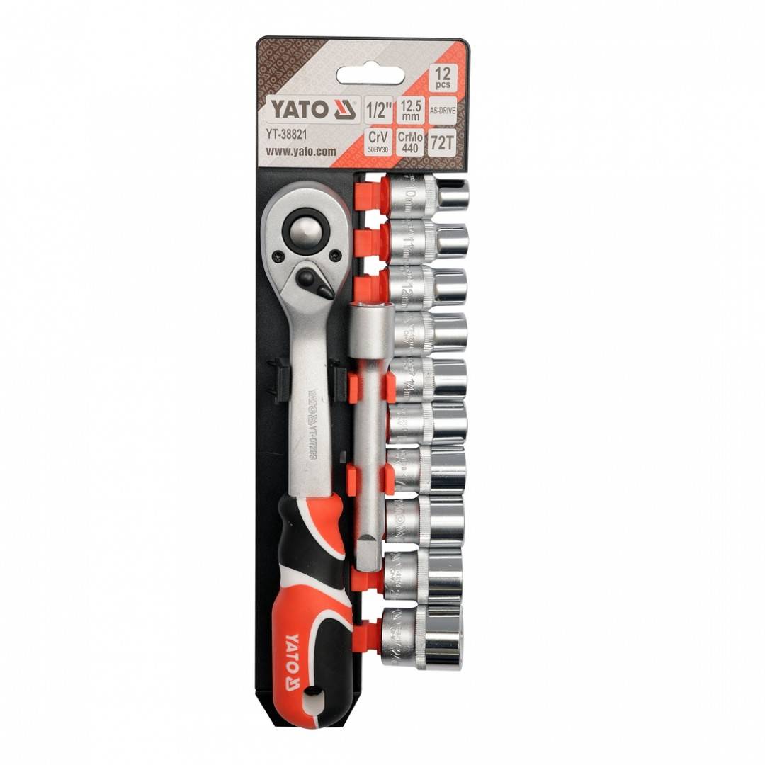Set chei tubulare antrenor Yato 12 piese