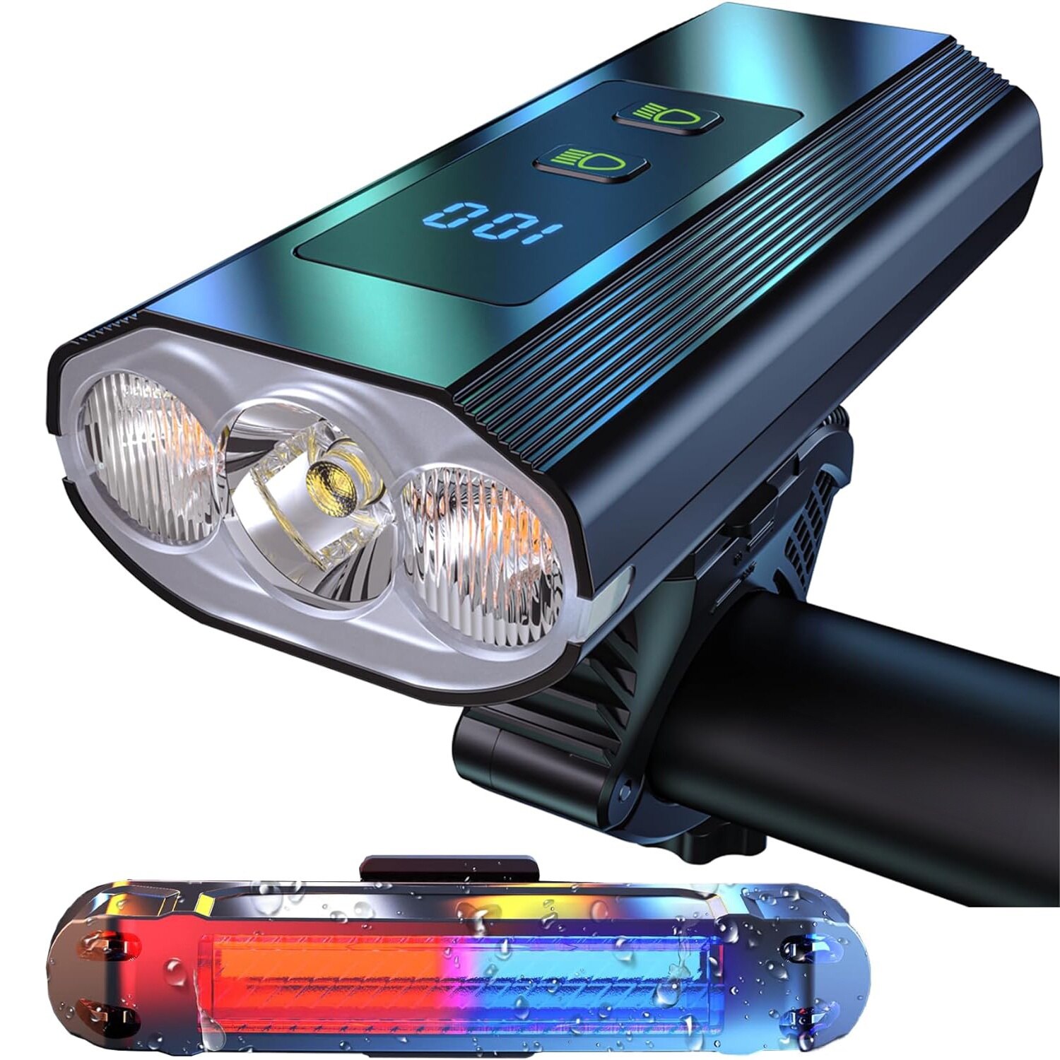Set Lumini Bicicleta Elindor 1200 Lumeni
