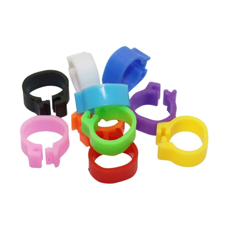Set 100 cleme clipsuri 8 mm porumbei Multicolor